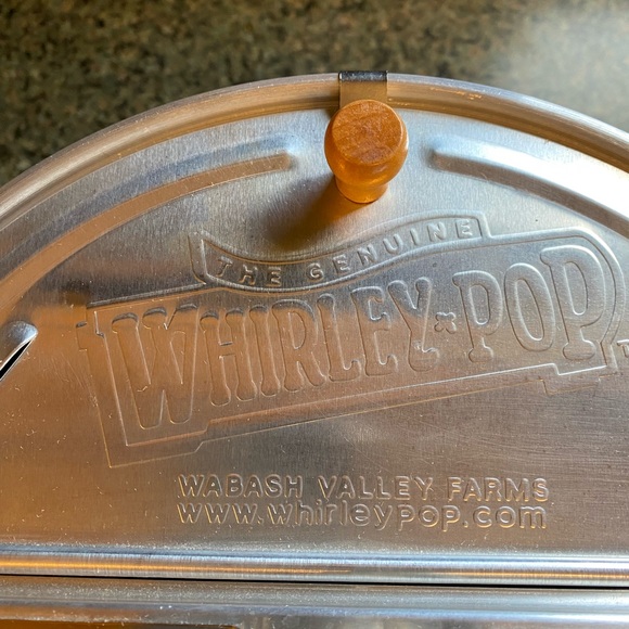 The Genuine Whirley Pop Popcorn Maker- Aluminum Stovetop Popper, Wood Hand Crank - Picture 3 of 13